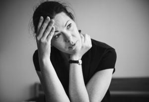 A stressful woman