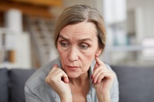Portrait of Worried Mature Woman