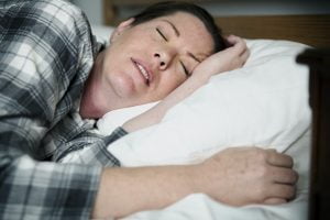 A woman with problem sleeping